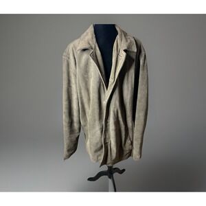 J.Crew Mens Leather Jacket L Preppy Outdoor Quilted Fall‎ Coat Hiking